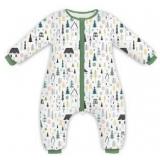 Toddler Sleep Bag, Winter Long Sleeve Sleep Bag with Feet - 2.5Tog Wearable Blanket for Early Walkers, Green Forest (2T-3T)