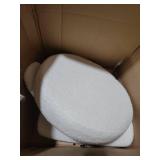 Boucle Dining Chairs Set of 2, Round Upholstered Dining Chairs with Black Metal Legs, Modern Dining Room Chairs for Dining Room, Kitchen(White)