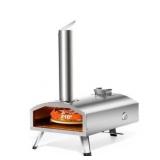 G-HWPON001, Rotatable Wood Fired Pizza Oven-12 inch, Silver