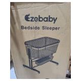 Ezebaby 3-in-1 Baby Bassinet, Rocking Baby Bassinets Bedside Sleeper, Adjustable Portable Crib for Newborn Infant with Wheels Storage Basket and Mesh Sides