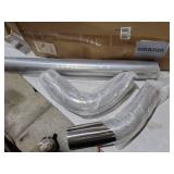 FGJQEFG 4 Inch DIY Custom Mandrel Exhaust Pipe Tube Pipe, 40 Inch Straight Pipe, 4