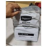 Depend Real Fit Adult Diapers, Incontinence Underwear for Men, Disposable, Maximum Absorbency, Large/Extra Large, Black box full