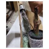 Artificial Palm Plant 3FT Fake Palm Tree with 9 Trunks Perfect 36inch Faux Tropical Palm Plants in Pot for Indoor Outdoor House Home Office Garden Modern Decor Housewarming Gift (2 Pack