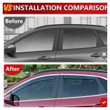 Xipoo Window Visor Compatible with 2020-2025 Ford Escape Rain Deflector 4Pcs Side Window Visor Deflector Replacement for 2020-2025 Ford Escape Accessories