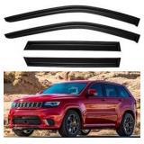 Window Visors Rain Guards Shield for 2011-2021 Jeep Grand Cherokee, Out-Channel Window Vent Wind Deflectors Visors Shades for 11-21 Grand Cherokee (Not for Grand Cherokee L)