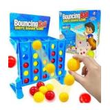 Table Bounce Balls Shots Game,Point Games Bounce 4 in a Row,Bounce Ball Party Game for Kids Games and Gifts