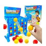 Table Bounce Balls Shots Game,Point Games Bounce 4 in a Row,Bounce Ball Party Game for Kids Games and Gifts