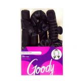 Goody Black Overnight Heatless Hair Curler Set with Claw Clip and Satin Scrunchies  No Heat  4 Ct - Retail: $12