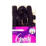 Goody Black Overnight Heatless Hair Curler Set with Claw Clip and Satin Scrunchies  No Heat  4 Ct - Retail: $12