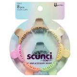 Scunci Kids  Mini Claw Clips  Assorted Colors  8 Count - Retail: $8
