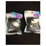 2 packages Scunci Kids Polyband Rubber Hair Ties  Black  400-Pieces - Retail: $20