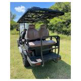 2025 Six Seat 60 volt Golf Cart - Bluetooth Screen for Phone calls, Radio, Movies, Range and Battery Level - Very Fast - Updated Headlights and Running Lights, much brighter than past models