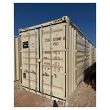 First Use 40 Foot High Cube Container with 2 side doors and 1 set of rear doors