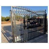 Unused set of 10 foot Iron Bi Parting Gates:  Deer Motif with Heavy Duty Hinges.  Left and Right Panel in this lot