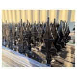 One Set of Black Iron Fencing-8 total panels in this lot