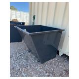 Unused Dump Hopper: Handle, wheels and hydraulic dump capability 35 x 28 x 31 inches in dimensions