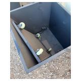 Unused Dump Hopper: Handle, wheels and hydraulic dump capability 35 x 28 x 31 inches in dimensions