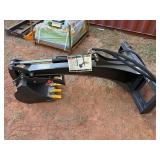 Unused Arteer 7 foot Skid Steer Backhoe Attachment, 84" digging depth for 30-65HP skid steers