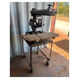 Craftsman 10" Radial Arm Saw on movable shelf