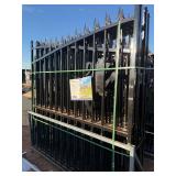 2025 approximately 14 feet Bi Parting Iron Gate with Lion - This lot is a left and right side gate