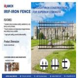 2025 Iron Fence Panels with finials:  This lot contains 8 Fence Panels as pictured