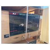 Unused  25x33 Double Metal Garage, Red and Brown in Color