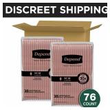 Depend Fresh Protection Adult Diapers, Incontinence & Postpartum Bladder Leak Underwear for Women, Disposable, Maximum, Medium, Blush, 76 Count (2 Packs of 38), Packaging May Vary