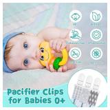 Babygoal Neutral Pacifier Clips, 3 Pack Binky Paci Holder and Leash for Boys and Girls Fits for Most Pacifier, Binkie Styles & Baby Teethers & Toys and Gift PS06