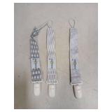 Babygoal Neutral Pacifier Clips, 3 Pack Binky Paci Holder and Leash for Boys and Girls Fits for Most Pacifier, Binkie Styles & Baby Teethers & Toys and Gift PS06