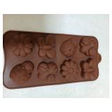 Insect Butterfly Flower Silicone 8 Cavity Molds 4pk