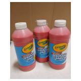 Crayola Washable Paint  16 oz. Bottle  Red 3 Bottles