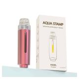 AQUA STAMP 2-in-1 Titanium Derma Stamp Pen | 0.25mm Gold Micro Infusion Hydra Needles | Manual Microneedling Tool for Face Lips Scalp Care | Fine Touch Serum Applicator