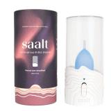 Saalt Menstrual Cup Steamer - Period Cup & Disc Sanitizer - Hands-Free Steam Sanitizer- No-Boil Design with Removable Power Cord - Compact & Portable - Arctic Mist