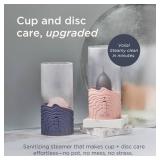 Saalt Menstrual Cup Steamer - Period Cup & Disc Sanitizer - Hands-Free Steam Sanitizer- No-Boil Design with Removable Power Cord - Compact & Portable - Arctic Mist