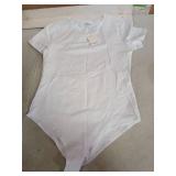 New Mangopop White Basic Bodysuit - M
