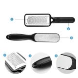Fu Store 2 Pack Foot Files Callus Remover Stainless Steel Foot Rasp and Dual Sided Feet File Professional Scrubber Pedicure Tools Premium for Feet Care Remove Hard Skin