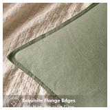 MIULEE Decorative Linen Pillow Covers 20x20 Inch Sage Green Boho Farmhouse Neutral Couch Throw Pillows For Bed Pack Of 2 Accent Modern Pillowcase Summer Sofa Livingroom Home Decor