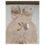 Women Shapewear Backless Body Bra Shaper Womens Plus Size Plunge Invishaper Bodysuits Open Crotch Daily Use((Skin Pink XL)