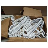 MJRASG 120 Pack White Plastic Non-Slip Baby Hangers, Heavy Duty, Flexible, Slim