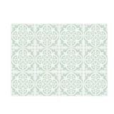 Adreamer90 Light Green Vinyl Wallpaper Tile Stickers 5.91 x 5.91 In Peel&Stick On Backsplash,Self Adhesive Backsplash Tile Decals For Kitchen Bathroom Laundry Shower Decor(12 Pcs)
