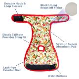 Leekalos Reusable Washable Dog Diapers Female (3 Pack) - Highly Absorbent Doggie Diapers - Size Adjustable Puppy Diapers For Dog Period Panties (Small, Flora)