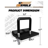 DEEAGLE Hitch Tightener Anti Rattle Stabilizer/ Hitch Silencer Pad For 1.25" To 2" Trailer Hitches, Hitch Noise Reducer Kit oOn Hitch Mount Cargo Carrier Bike Rack Boat, RV Trailer Accessories (Pad On