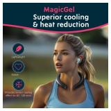 Magic Gel Neck Ring Coolers - Wearable Neck Cooling Ice Pack - Reusable Cool Body Cooler Tube - Cold Gel Wrap Ice Packs For Necks - Perfect For Athletes Or Outdoor Workers - Black
