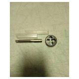 Burkit M12 X 1.5 Tap And Die Set, M12 x 1.5 Machine Thread Tap And Round Die Right Hand