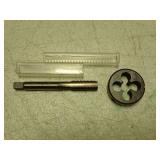 Burkit M12 X 1.5 Tap And Die Set, M12 x 1.5 Machine Thread Tap And Round Die Right Hand