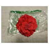 Red Peony Fascinator Hair Accessory, Large Artificial Flower Brooch Hairpin For Women, Vintage Rose Barrette For Party, Beach, Wedding