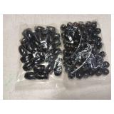 WILLBOND 130 Pieces Macrame Wooden Beads Loose Beads With 10 mm Large Hole For Macrame Making Kits Supplies Jewelry Making Hair DIY Craft Handmade Decor(Black,Classic)