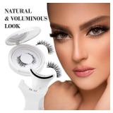 Magnetic Eyelashes With Applicator, Reusable & Waterproof False Lashes, Easy To Apply, No Glue Needed, Long-Lasting, Upgraded Soft Magnetic Lashes, Natural Look (Black, 1 Box)