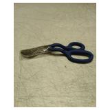 QWORK Duckbill Shears, 7" Duckbill Applique Scissors, For Carpet Pile, Carpet Punch - Blue