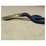 QWORK Duckbill Shears, 7" Duckbill Applique Scissors, For Carpet Pile, Carpet Punch - Blue